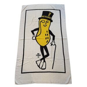 Vintage Planters Mr. Peanut Beach Towel by Cannon Collectible 60x36